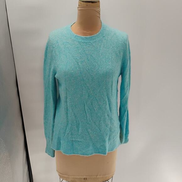 J. Crew extra soft Collection Teal Blue Sweater Small Long Sleeve Pullover - Picture 1 of 14